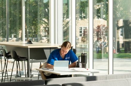 Student studying